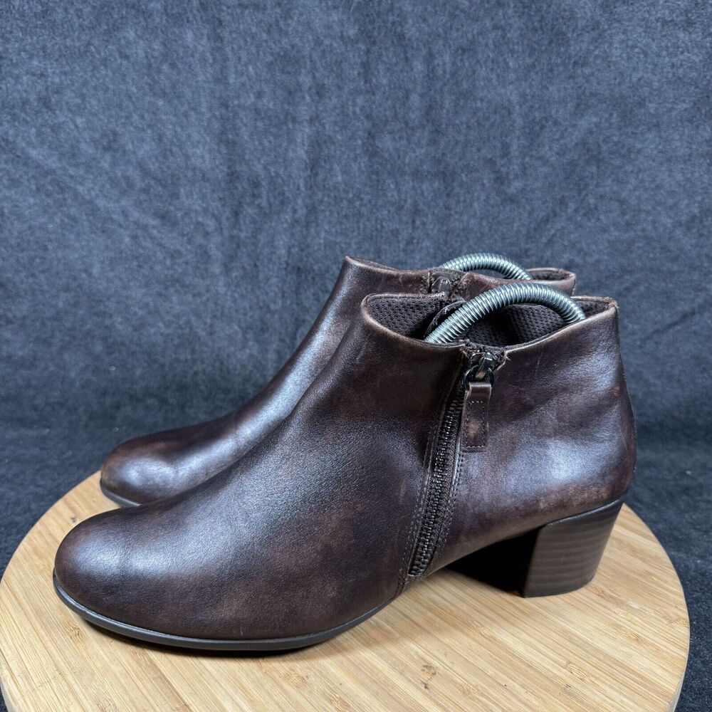 ECCO Shape M 35 Women's Leather Ankle Boot Brown US 10-10.5 / EU 41 - Picture 3 of 8